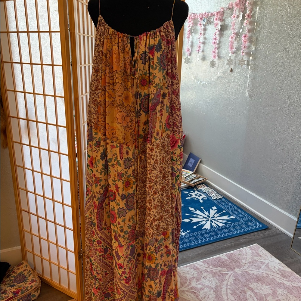 Spell Renew Multi Floral Patchwork Maxi Dress